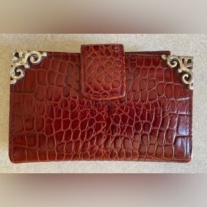 Brighton Red Embossed Croc Wallet